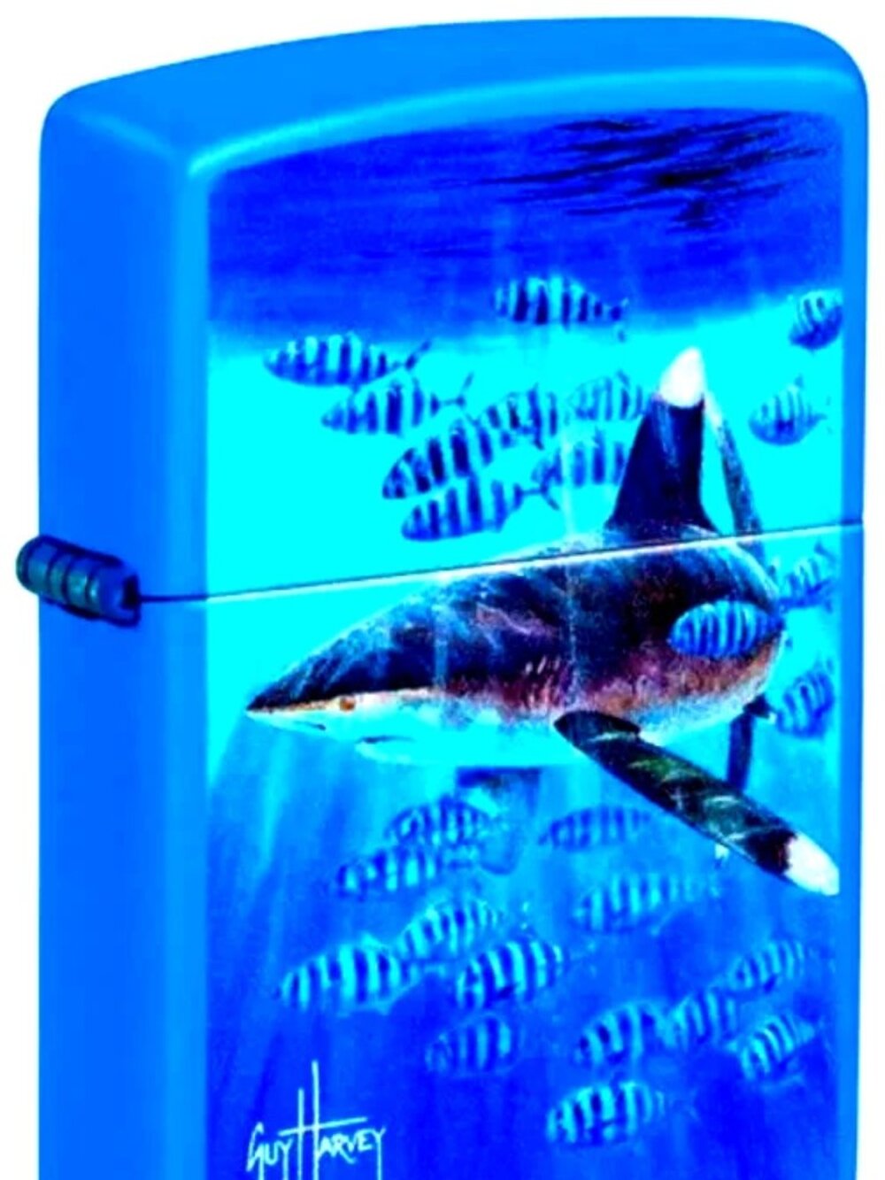 Sharp Sky Blue Guy Harvey Sharks Zippo Lighter
